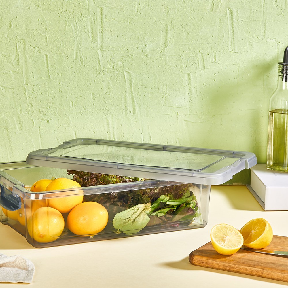 Fresh & Clink Saklama Kabı 6,00 Lt. Gri